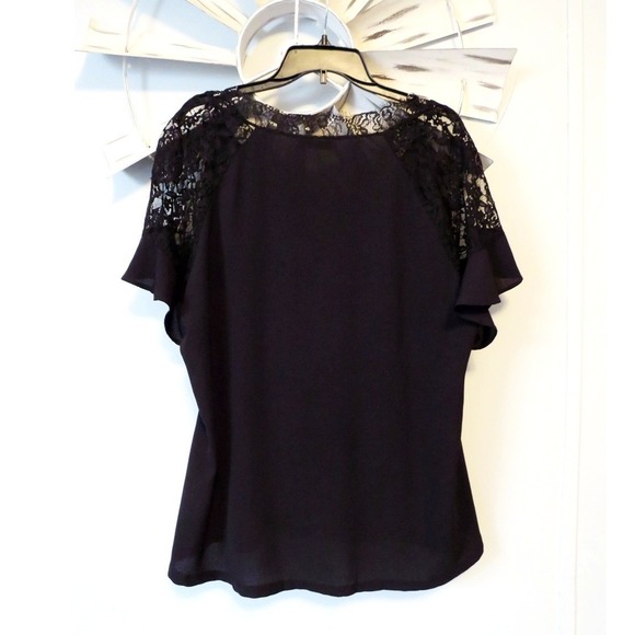 (2) 2X Black Blouses by Shein Curve Pullover W/ Ruffle Sleeve Great Condition - Picture 3 of 16